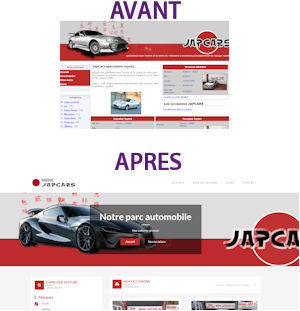 Relooking site Internet Japcars - Dampremy Charleroi - Fleurus - Chatelet 