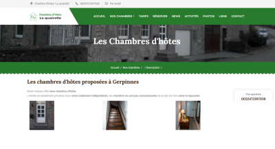 Présentation des chambres à Gerpinnes