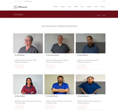 L'équipe du centre vétérinaire