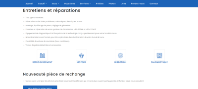 Présentation des services du garage